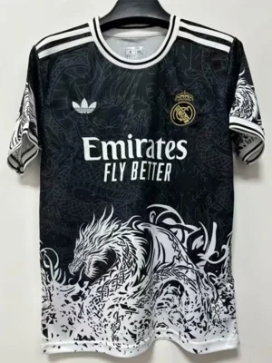 Real Madrid 2025/26 Black Special Edition Training Shirt - Front View Real Madrid 2025/26 Black Special Edition Training Shirt - Front View | KFCOOL