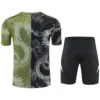 Real Madrid 2025/26 Black Brown Training Short Suit - Back View | KFCOOL