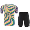 Real Madrid 2025/26 Yellow Green Training Short Suit - Back View | KFCOOL