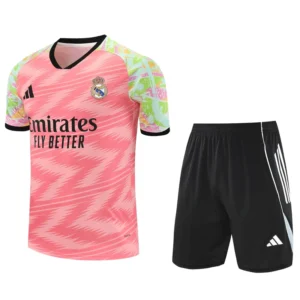 Real Madrid 2025/26 Pink Training Short Suit - Front View | KFCOOL