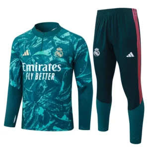 Real Madrid 2026/27 Dark Green Half Pull Tracksuit - Front View | KFCOOL