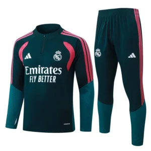 Real Madrid 2026/27 Green Red Half Pull Tracksuit - Front View Real Madrid 2026/27 Green Red Half Pull Tracksuit - Front View | KFCOOL