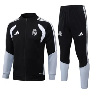 Real Madrid 2026/27 Black Jacket Tracksuit - Front View | KFCOOL