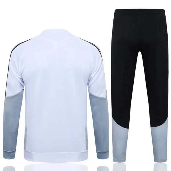Real Madrid 2026/27 White Black Jacket Tracksuit - Back View Real Madrid 2026/27 White Black Jacket Tracksuit - Back View | KFCOOL