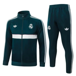 Real Madrid 2026/27 Green Jacket Tracksuit - Front View Real Madrid 2026/27 Green Jacket Tracksuit - Front View | KFCOOL