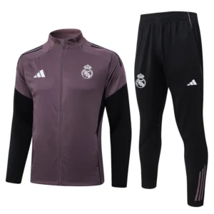 Real Madrid 2026/27 Grey Purple Jacket Tracksuit - Front View Real Madrid 2026/27 Grey Purple Jacket Tracksuit - Front View | KFCOOL