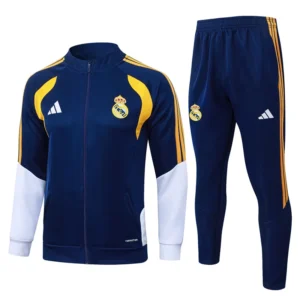 Real Madrid 2026/27 Blue White Jacket Tracksuit - Front View | KFCOOL