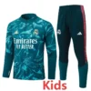 Real Madrid 2026/27 Green Kids Half Pull Tracksuit - Front View | KFCOOL