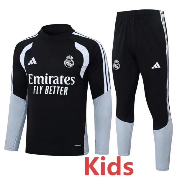 Real Madrid 2026/27 Kids Half Pull Tracksuit - Front View | KFCOOL