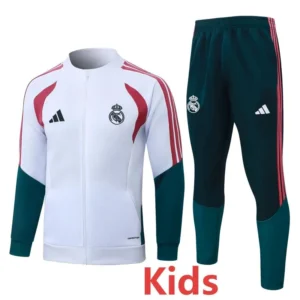 Real Madrid 2026/27 White Kids Jacket Tracksuit - Front View | KFCOOL