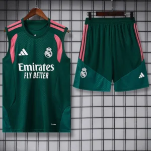 Real Madrid 2026/27 Green Sleeveless Shorts - Front View Real Madrid 2026/27 Green Sleeveless Shorts - Front View | KFCOOL
