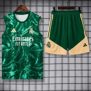 Real Madrid 2026/27 Green Yellow Sleeveless Shorts - Front View Real Madrid 2026/27 Green Yellow Sleeveless Shorts - Front View | KFCOOL