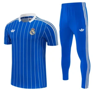 Real Madrid 2026/27 Short Sleeve Pants Suit - Front View Real Madrid 2026/27 Short Sleeve Pants Suit - Front View | KFCOOL