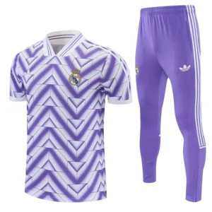 Real Madrid 2026/27 Purple Short Sleeve Pants Suit - Front View | KFCOOL
