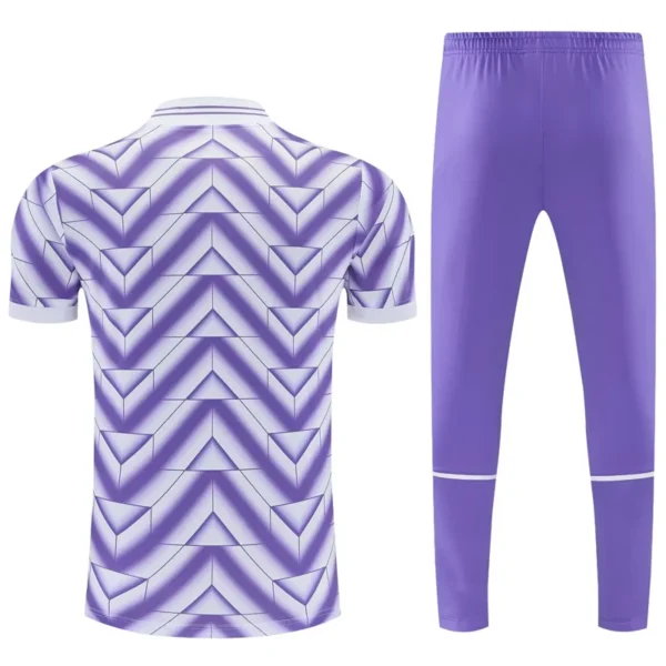 Real Madrid 2026/27 Purple Short Sleeve Pants Suit - Back View Real Madrid 2026/27 Purple Short Sleeve Pants Suit - Back View | KFCOOL