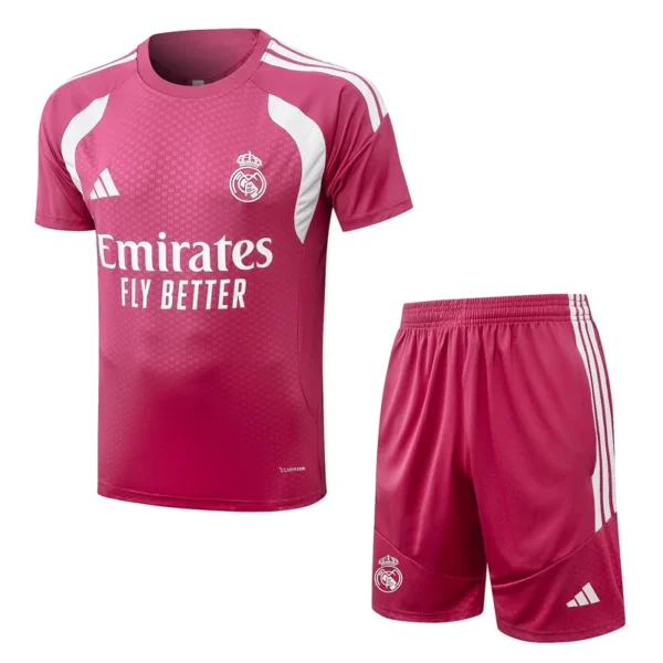 Real Madrid 2026/27 Pink Training Short Suit - Front View Real Madrid 2026/27 Pink Training Short Suit - Front View | KFCOOL