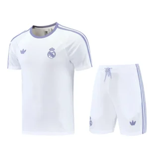 Real Madrid 2026/27 White Blue Training Short Suit - Front View Real Madrid 2026/27 White Blue Training Short Suit - Front View | KFCOOL