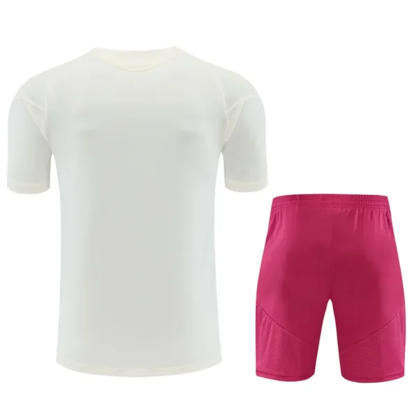 Real Madrid 2026/27 White Pink Training Short Suit - Back View | KFCOOL
