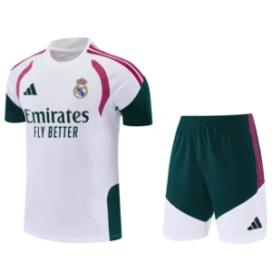 Real Madrid 2026/27 White Red Training Short Suit - Front View Real Madrid 2026/27 White Red Training Short Suit - Front View | KFCOOL