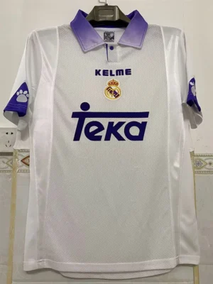 Real Madrid 1997/98 Retro Home Jersey Fan Version - Front View Real Madrid 1997/98 Retro Home Jersey Fan Version - Front View | KFCOOL