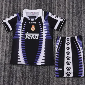 Real Madrid 1997/98 Retro Third Kids Kit Fan Version - Front View Real Madrid 1997/98 Retro Third Kids Kit Fan Version - Front View | KFCOOL