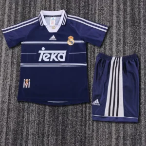 Real Madrid 1998/99 Retro Away Kids Kit Fan Version - Front View | KFCOOL
