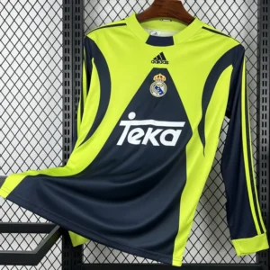 Real Madrid 1999/00 Retro Goalkeeper Long Sleeve Jersey Fan Version - Front View | KFCOOL