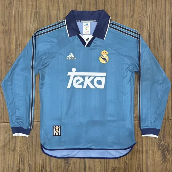 Real Madrid 1999/00 Retro Third Long Sleeve Jersey Fan Version - Front View | KFCOOL