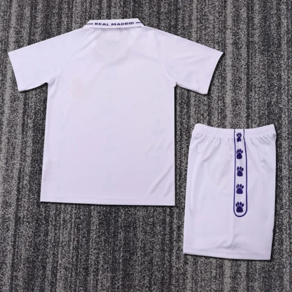 Real Madrid 1994/96 Retro Home Kids Kit Fan Version - Back View | KFCOOL