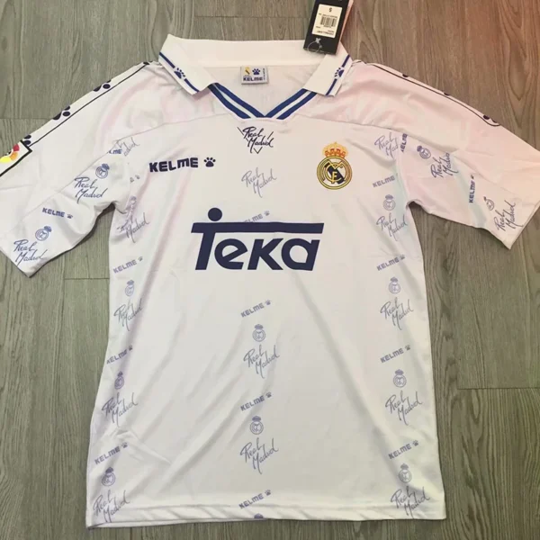 Real Madrid 1994/96 Retro Jersey Fan Version - Front View Real Madrid 1994/96 Retro Jersey Fan Version - Front View | KFCOOL