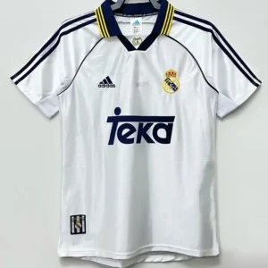 Real Madrid 1998/00 Retro Home Jersey Fan Version - Front View Real Madrid 1998/00 Retro Home Jersey Fan Version - Front View | KFCOOL