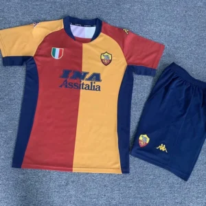 Roma 2001/02 Retro Home Kids Kit Fan Version - Front View Roma 2001/02 Retro Home Kids Kit Fan Version - Front View | KFCOOL