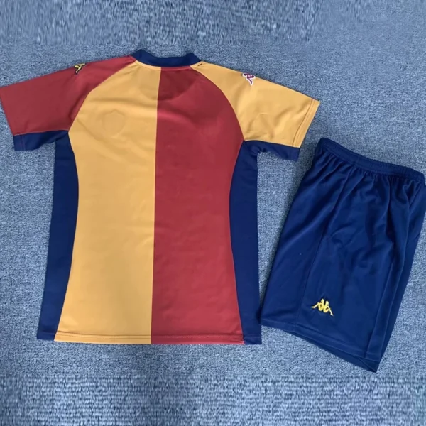 Roma 2001/02 Retro Home Kids Kit Fan Version - Back View - KFCool – Football Jerseys & Soccer Kits Store Roma 2001/02 Retro Home Kids Kit Fan Version - Back View | KFCOOL