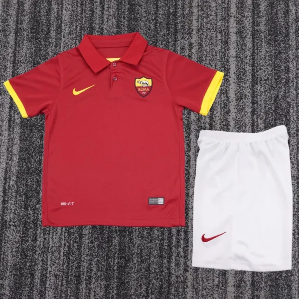 Roma 2014/15 Retro Home Kids Kit Fan Version - Front View - KFCool – Football Jerseys & Soccer Kits Store Roma 2014/15 Retro Home Kids Kit Fan Version - Front View | KFCOOL