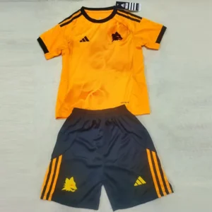 Roma 2025/26 Away Kids Kit Fan Version - Front View Roma 2025/26 Away Kids Kit Fan Version - Front View | KFCOOL