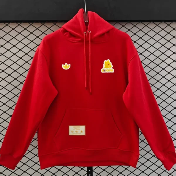 Roma 2025/26 Red Hoody - Front View - KFCool – Football Jerseys & Soccer Kits Store Roma 2025/26 Red Hoody - Front View | KFCOOL