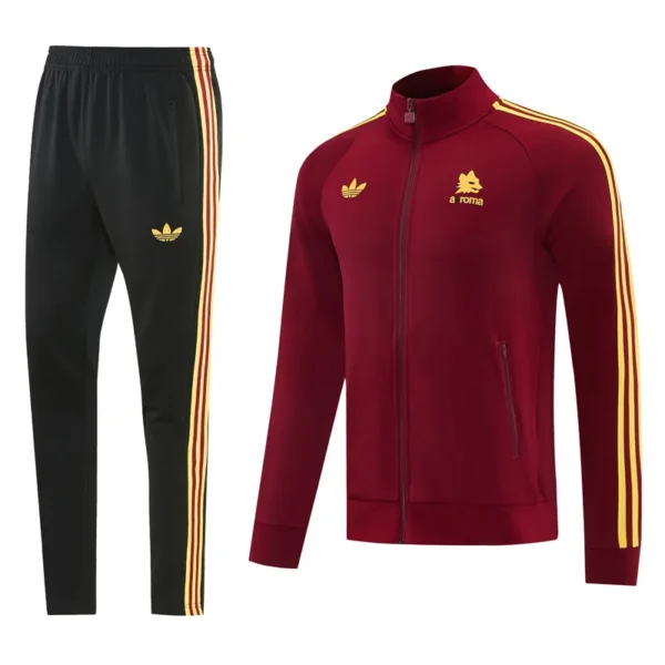 Roma 2026/27 Brown Red Jacket Tracksuit - Front View - KFCool – Football Jerseys & Soccer Kits Store Roma 2026/27 Brown Red Jacket Tracksuit - Front View | KFCOOL