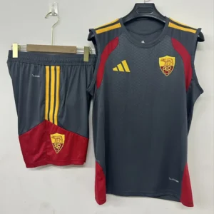 Roma 2026/27 Grey Sleeveless Shorts - Front View Roma 2026/27 Grey Sleeveless Shorts - Front View | KFCOOL