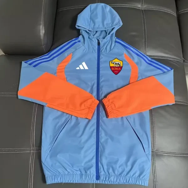 Roma 2026/27 Blue Windbreaker - Front View - KFCool – Football Jerseys & Soccer Kits Store Roma 2026/27 Blue Windbreaker - Front View | KFCOOL
