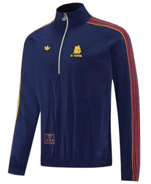 Roma 2026/27 Royal Blue Windbreaker - Front View Roma 2026/27 Royal Blue Windbreaker - Front View | KFCOOL