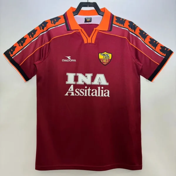 Roma 1998/99 Retro Home Jersey Fan Version - Front View Roma 1998/99 Retro Home Jersey Fan Version - Front View | KFCOOL