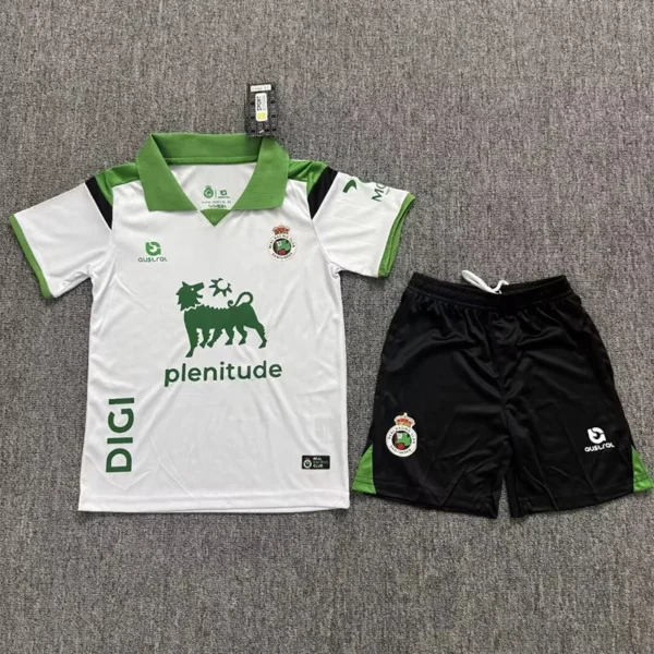 Racing Santander 2026/27 Home Kids Kit Fan Version - Front View | KFCOOL