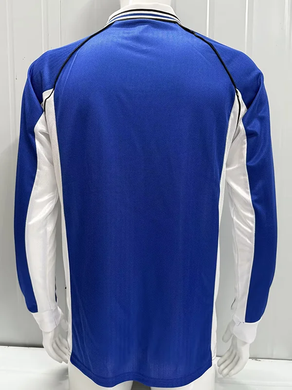 Schalke 1998/00 Retro Home Long Sleeve Jersey Fan Version - Back View | KFCOOL