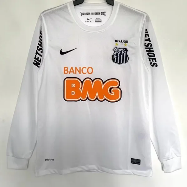 Santos 2012/13 Retro Home Long Sleeve Jersey Fan Version - Front View | KFCOOL