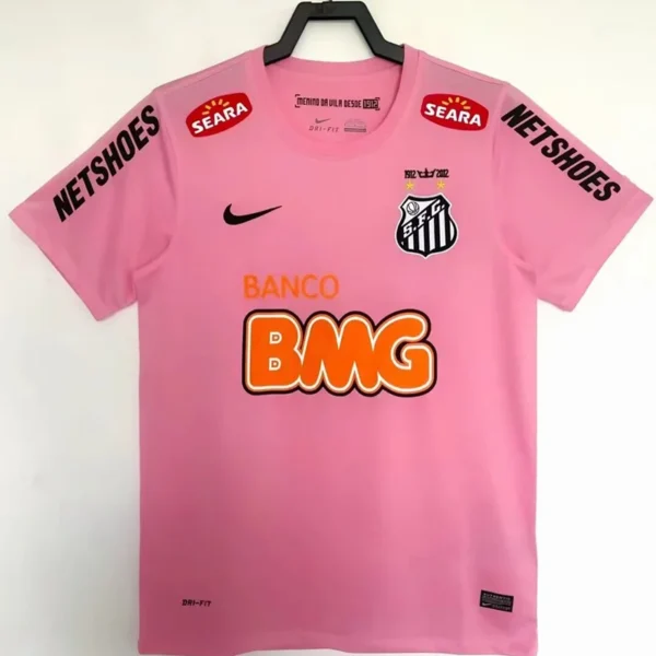 Santos 2012/13 Retro Pink Jersey Fan Version - Front View | KFCOOL