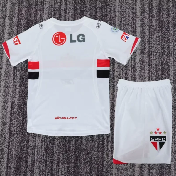 São Paulo 2007/08 Retro Home Kids Kit Fan Version - Back View | KFCOOL