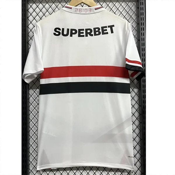 São Paulo 2025/26 Home Jersey Fan Version - Back View | KFCOOL