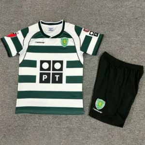 Sporting CP 2001/02 Retro Home Kids Kit Fan Version - Front View | KFCOOL