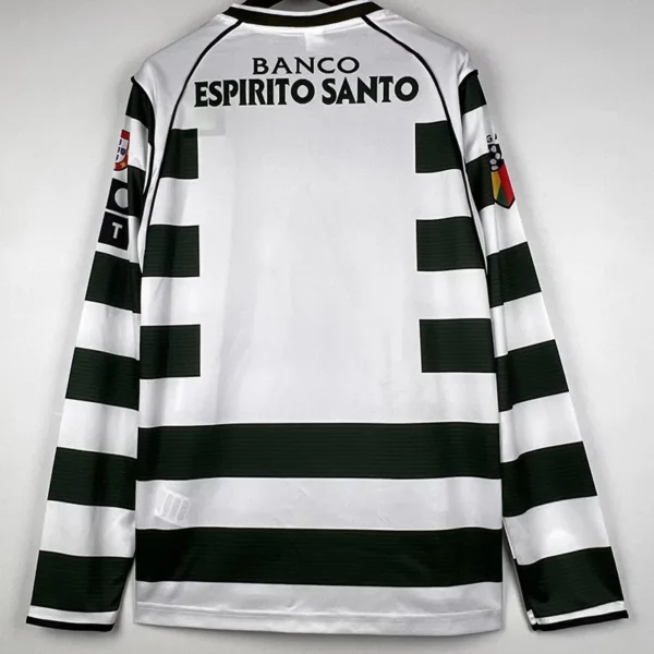 Sporting CP 2001/02 Retro Home Long Sleeve Jersey Fan Version - Back View Sporting CP 2001/02 Retro Home Long Sleeve Jersey Fan Version - Back View | KFCOOL