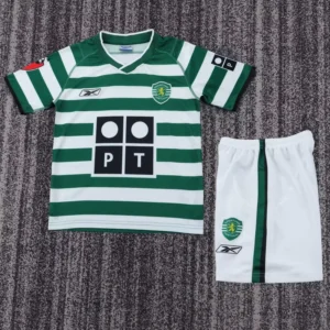 Sporting CP 2003/04 Retro Home Kids Kit Fan Version - Front View | KFCOOL